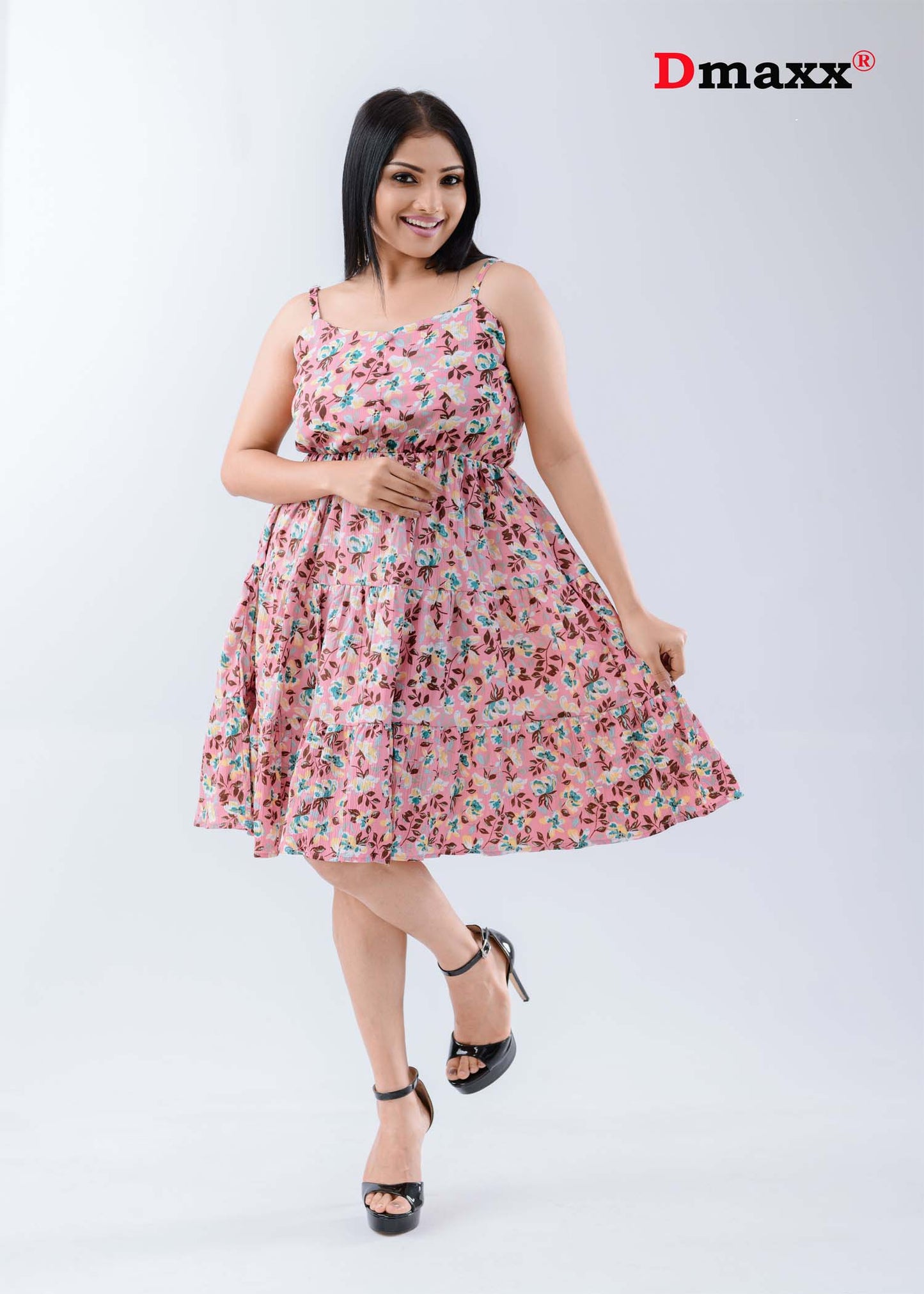 Floral strap Mini dress