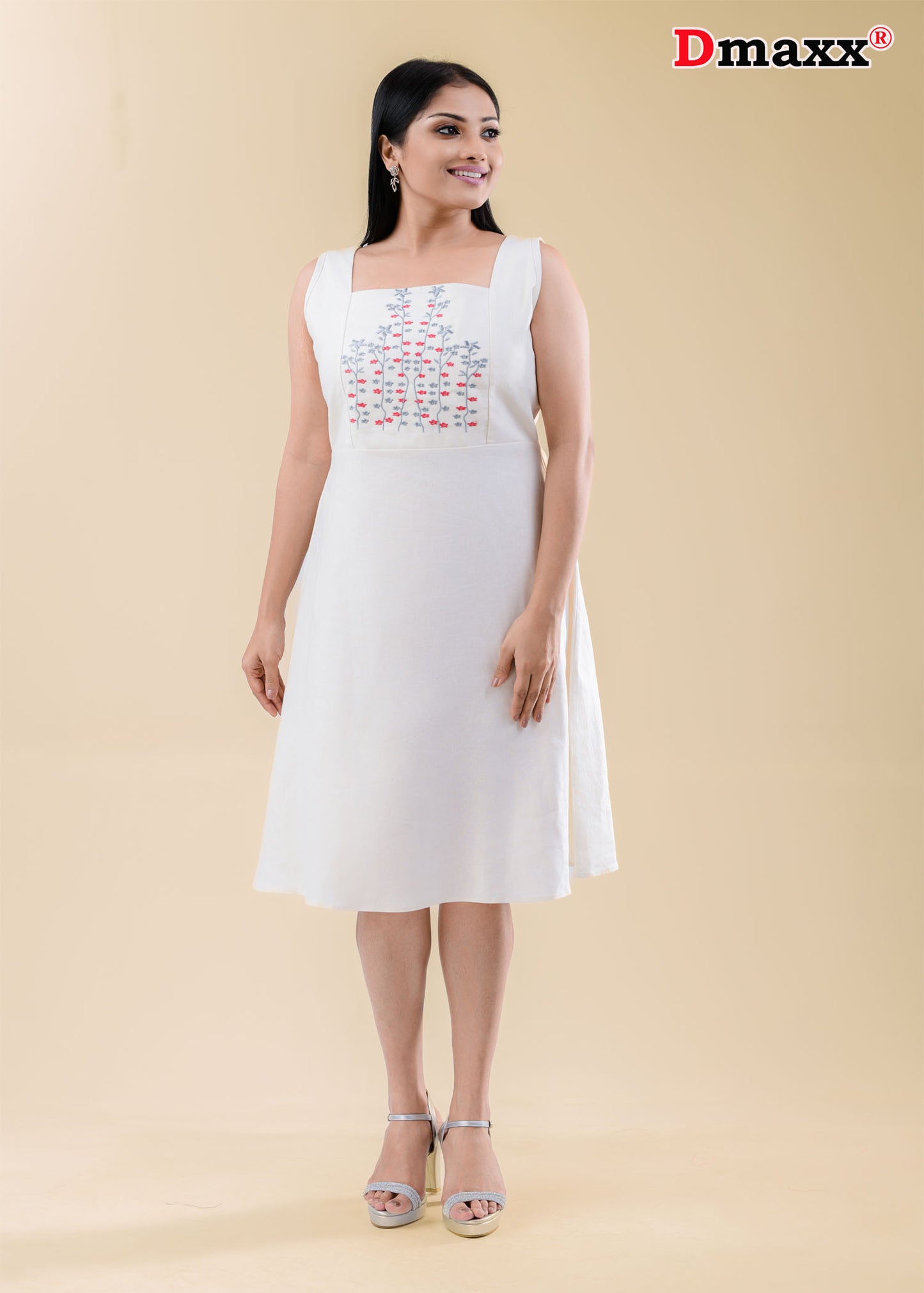 Women’s Embroidered Chevron Dress