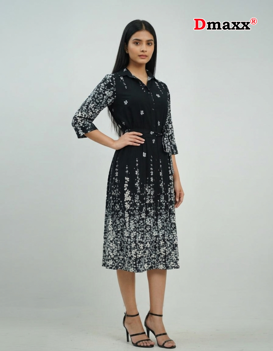 Soft Bloom Tie Dress