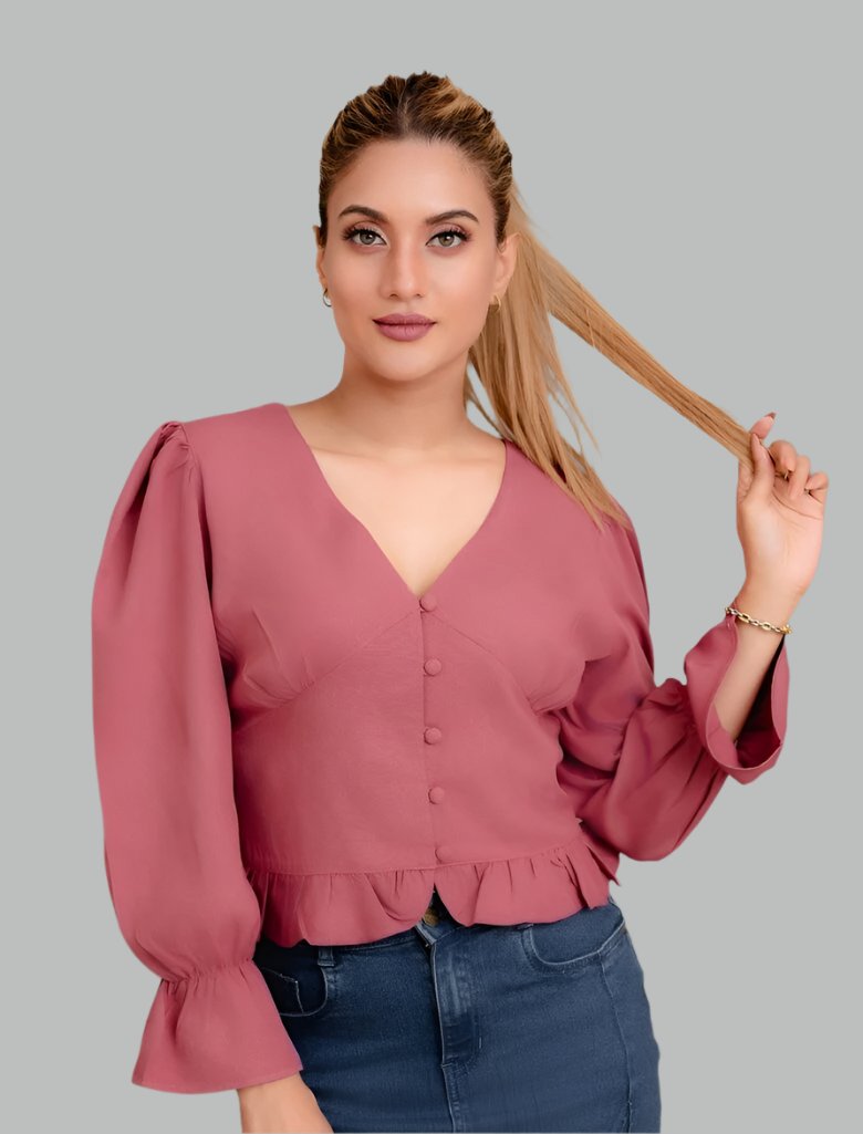 Zara Button Front Blouse 🌸