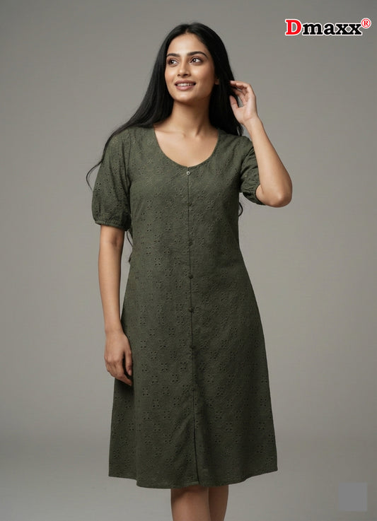 Olive Aura Midi Dress 🍃💚