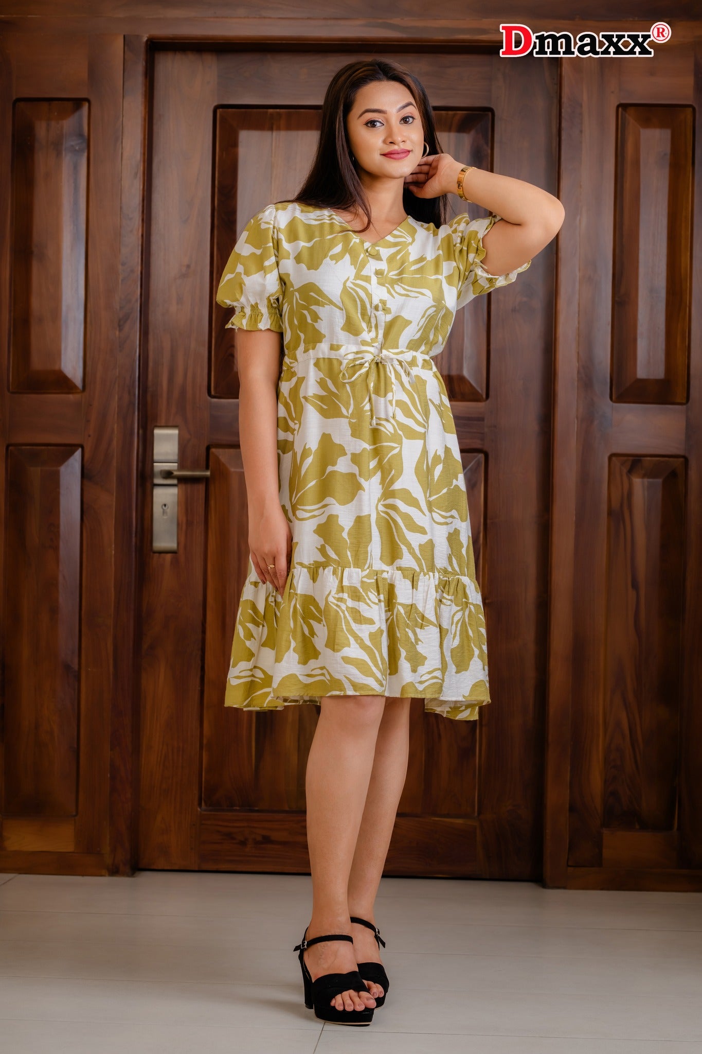 Leaf Printed Dress 💚✨