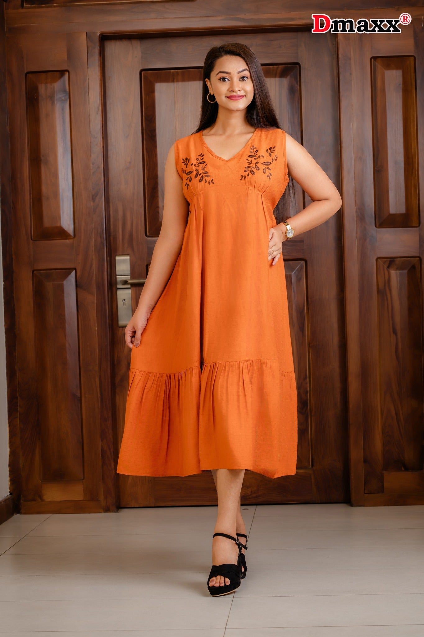 Sleeveless Flare Dress 🧡💫