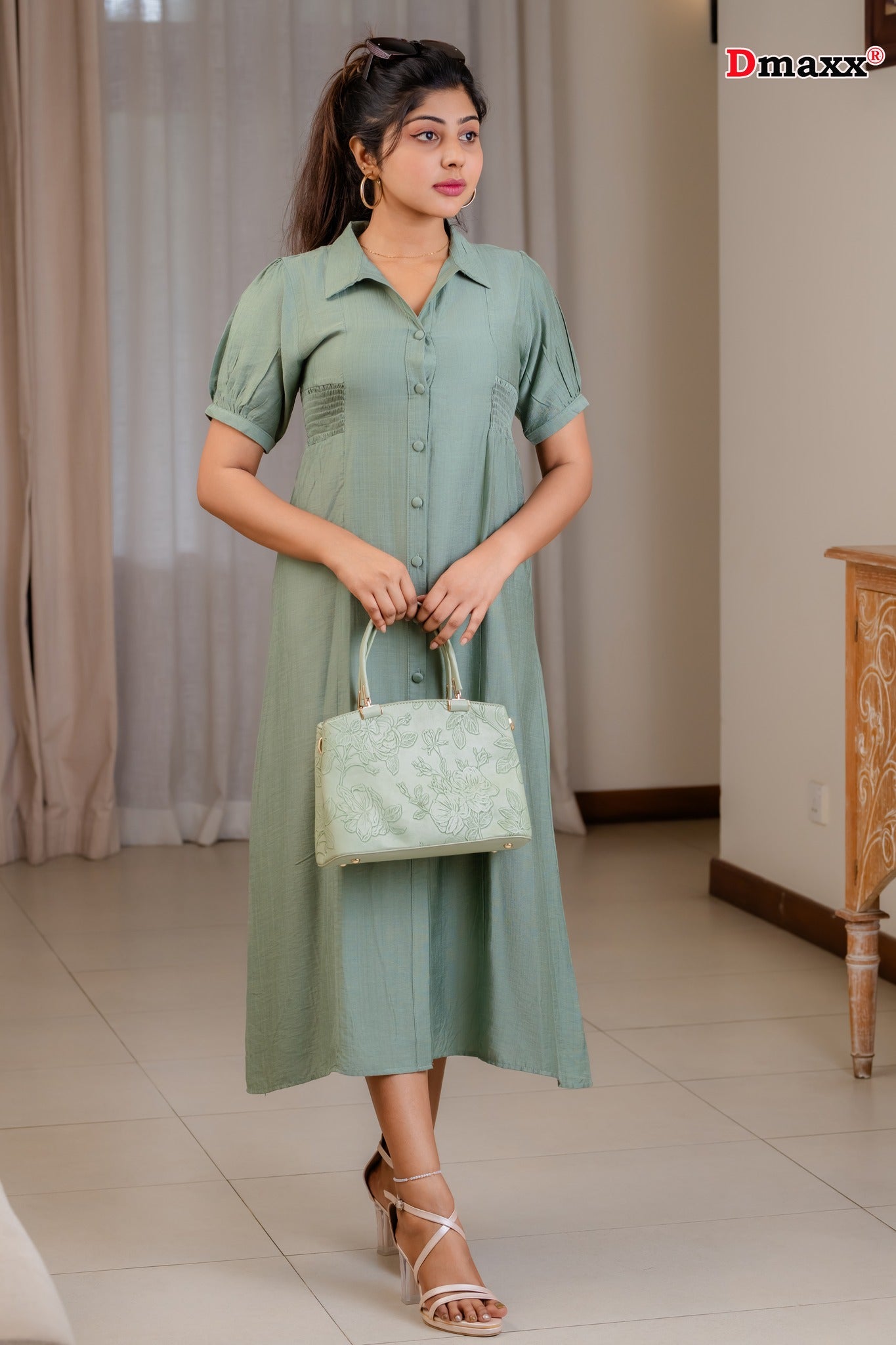 Charm Button-Down Dress 💚🌀