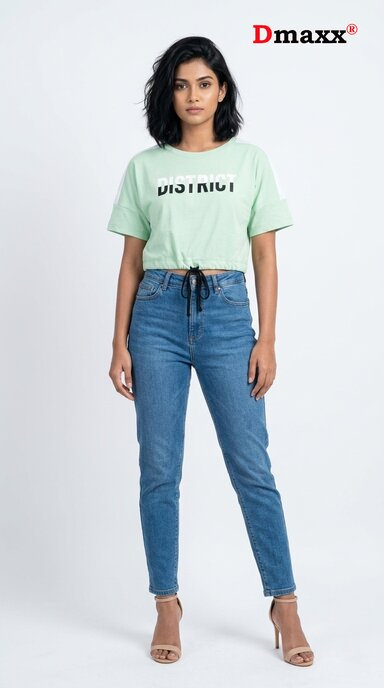 Mint Casual Crop Top