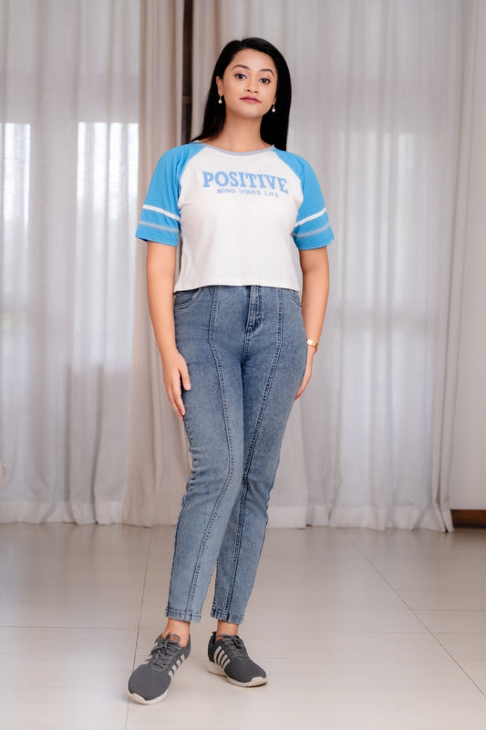 Positive Vibes✨ Weekends Casual T-Shirt 🩵