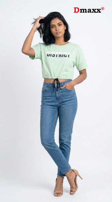 Mint Casual Crop Top